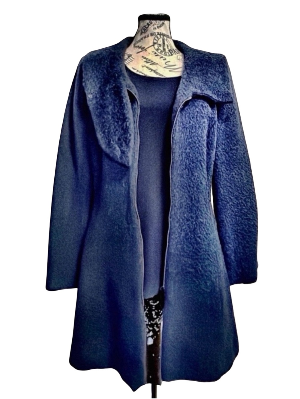 Zenobia Alpaca Wool Coat | Oversized Shawl Collar | Size 8